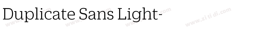 Duplicate Sans Light字体转换